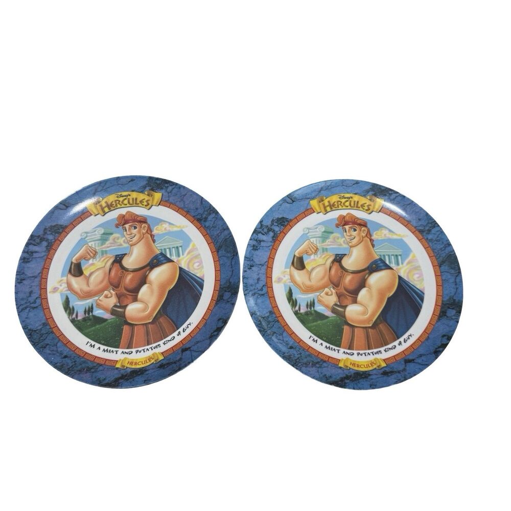 2 1997 Vintage Disney McDonalds Hercules‎ Plate McDonald’s 9.5” Collector Series